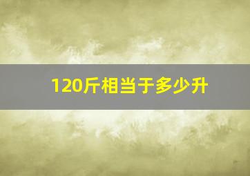 120斤相当于多少升