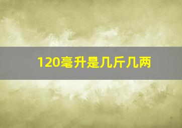 120毫升是几斤几两