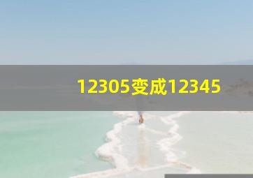 12305变成12345