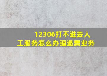 12306打不进去人工服务怎么办理退票业务