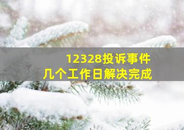 12328投诉事件几个工作日解决完成