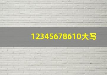 12345678610大写