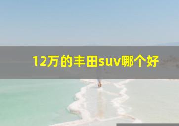 12万的丰田suv哪个好