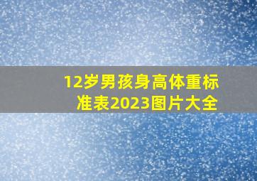 12岁男孩身高体重标准表2023图片大全