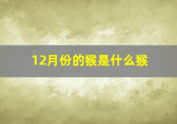 12月份的猴是什么猴