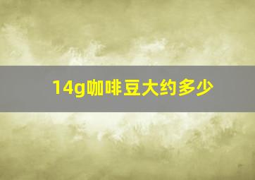 14g咖啡豆大约多少