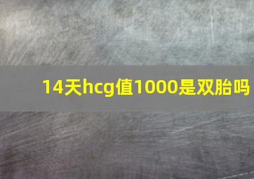 14天hcg值1000是双胎吗