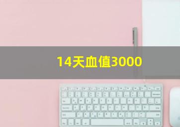 14天血值3000