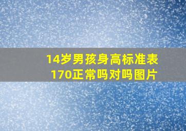 14岁男孩身高标准表170正常吗对吗图片