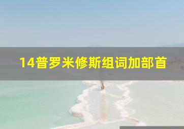 14普罗米修斯组词加部首