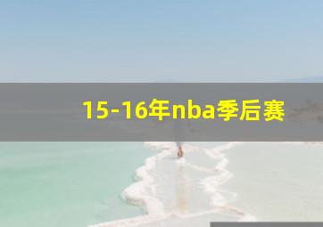 15-16年nba季后赛