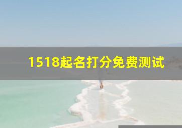 1518起名打分免费测试