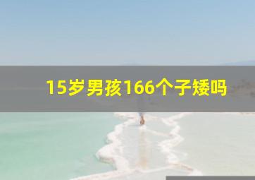 15岁男孩166个子矮吗