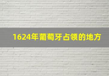 1624年葡萄牙占领的地方