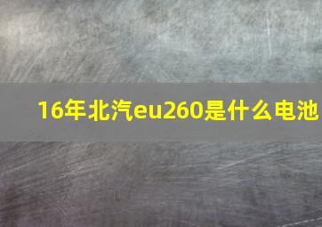 16年北汽eu260是什么电池