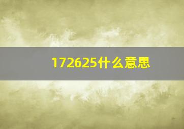 172625什么意思