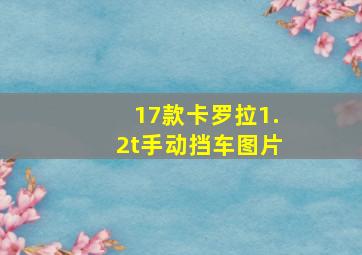 17款卡罗拉1.2t手动挡车图片