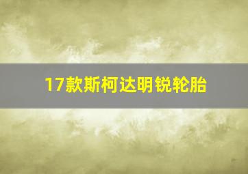 17款斯柯达明锐轮胎