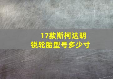 17款斯柯达明锐轮胎型号多少寸