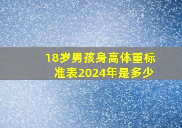 18岁男孩身高体重标准表2024年是多少