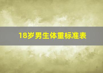 18岁男生体重标准表