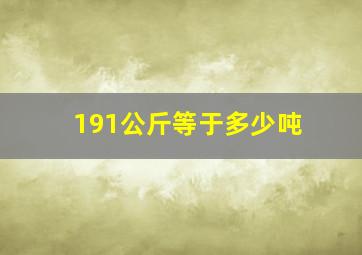 191公斤等于多少吨