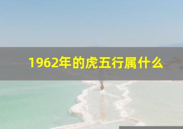 1962年的虎五行属什么