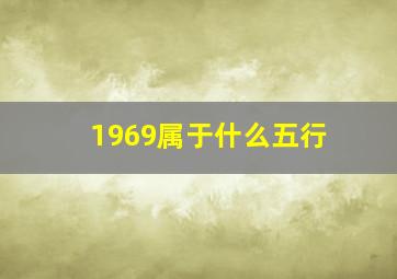 1969属于什么五行