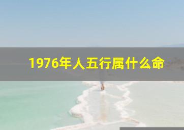 1976年人五行属什么命