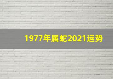 1977年属蛇2021运势