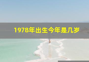 1978年出生今年是几岁