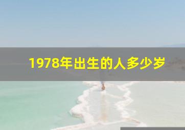 1978年出生的人多少岁