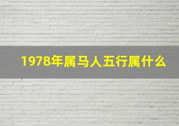 1978年属马人五行属什么