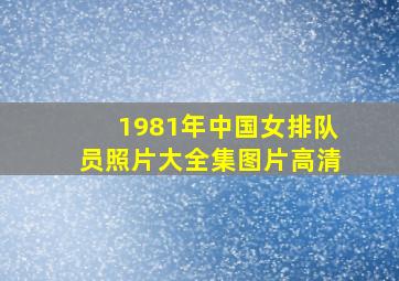 1981年中国女排队员照片大全集图片高清