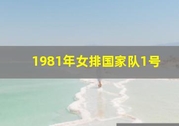 1981年女排国家队1号