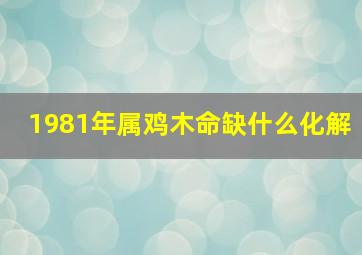 1981年属鸡木命缺什么化解