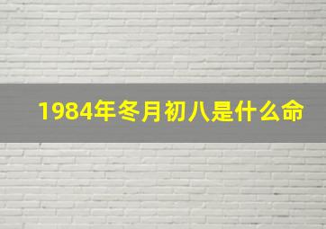 1984年冬月初八是什么命