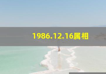 1986.12.16属相