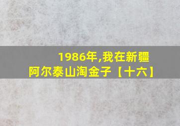 1986年,我在新疆阿尔泰山淘金子【十六】