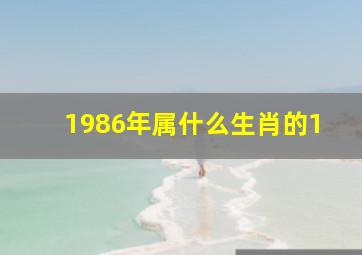 1986年属什么生肖的1