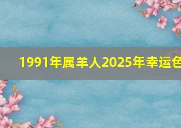 1991年属羊人2025年幸运色