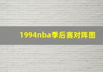 1994nba季后赛对阵图