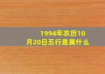 1994年农历10月20日五行是属什么