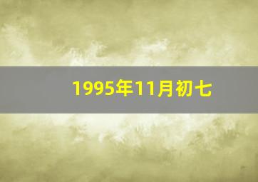 1995年11月初七