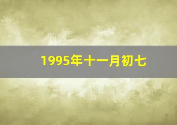 1995年十一月初七