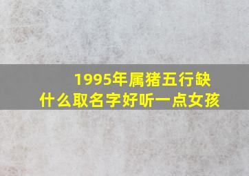 1995年属猪五行缺什么取名字好听一点女孩