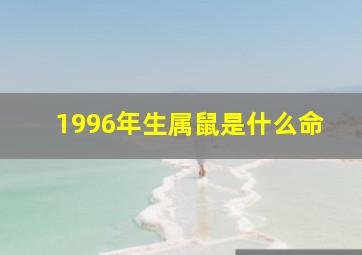 1996年生属鼠是什么命