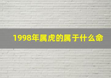 1998年属虎的属于什么命