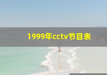 1999年cctv节目表