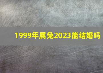 1999年属兔2023能结婚吗